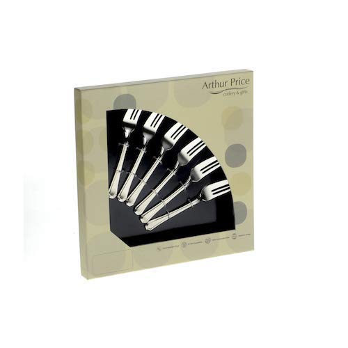 Arthur Price Classic Rattail Set von 6 Kuchengabeln von Arthur Price