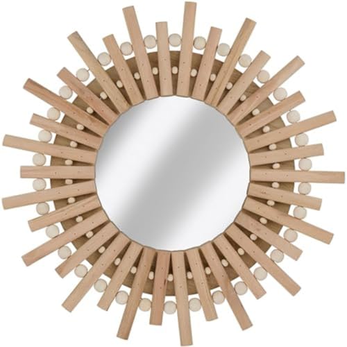 Arti Casa Wandspiegel - Dekorative Wandspiegel - Sonnenspiegel - Runder Spiegel Sonne - 30cm - Holz von Arti Casa