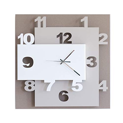 ARTI E MESTIERI OR2869C62 Wanduhr, Metall, Beige/Nussbraun/Weiß, 40 x 8 x 40 cm ARTI E MESTIERI OR2869C62 Wanduhr, Metall, Beige/Nussbraun/Weiß, 40 x 8 x 40 cm von Arti & Mestieri
