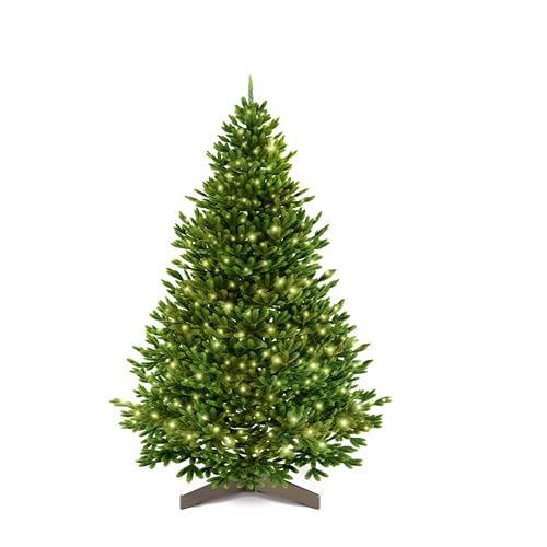 Künstlicher Weihnachtsbaum 210 cm – 100 % Spritzguss Nordfichte mit LED | Premium Tannenbaum naturgetreu inkl. FSC-Holzständer & Aufbewahrungstasche von ArtiTree