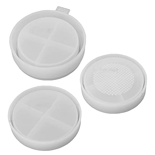 1 Satz 3st Puderkastenform Silikonformen Für Harz Kosmetikbehälter Aus Silikon Puderdose Aus Silikon Lippenbalsam Glas Schminkdose Schmuckstück Kieselgel Container Bilden Weiß von Artibetter