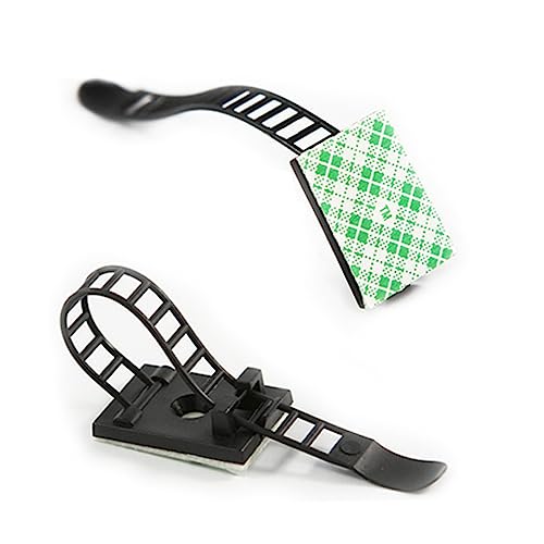 ARTIBETTER 50 Stück Clips Selbstklebender Kabelhalter Für Den Schreibtisch Verstellbare Kabelbefestigung Clip-organizer Schwarz von Artibetter