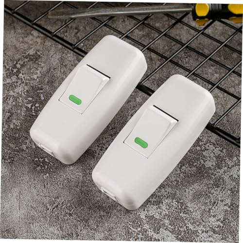 ARTIBETTER 10 Stück Weißer Bettschalter für Tischlampen Robuster Inline Schnurschalter mit Doppelanschluss Praktischer Kleiner Schalter für Nachttischlampen Sicher und Langlebig für Zuhause von Artibetter
