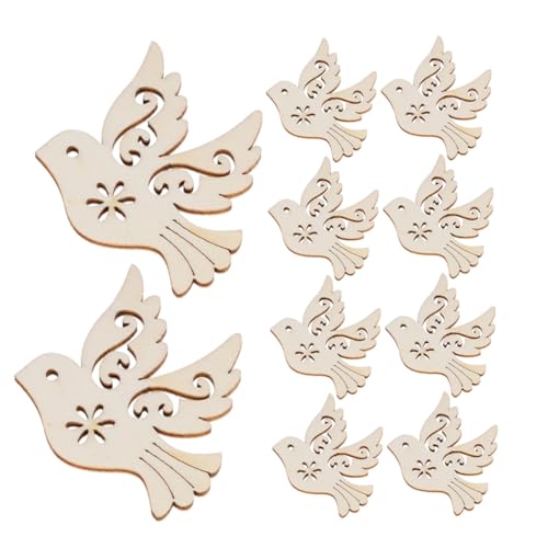 ARTIBETTER 100 Stück Unbemalte Holzscheiben Friedenstaube zum Basteln Natürliche Holzanhänger in Taubenform DIY Holzfigur Ausschnitte für Wandkunst und Kreative Dekoration im Zuhause von Artibetter