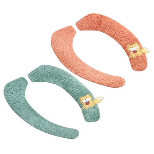 ARTIBETTER 2 Paare Wc Sitzbezüge mit Statischer Haftung Waschbare Wiederverwendbare Toilettensitzauflagen Weiche Warme Sitzkissen für Badezimmer Rutschfest Geeignet für Zufällige Farbe von Artibetter