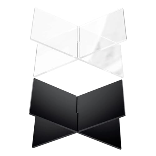 ARTIBETTER 2 Sätze Acryl Buchständer Klein Transparenter Schwarzer Magazinhalter Ergonomischer Buchhalter für Tisch Küchenkochbuchhalter Vielseitig für Wohnzimmer Büro Leichte Portable von Artibetter