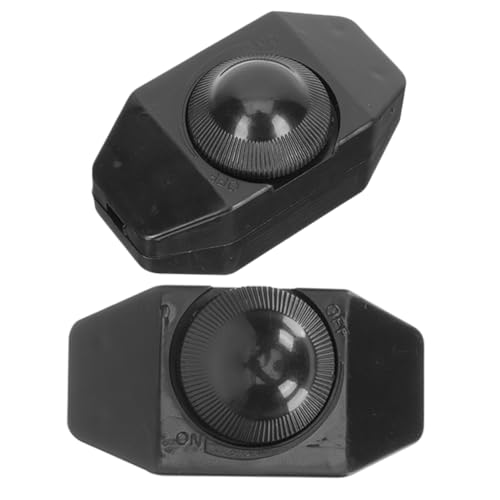 ARTIBETTER 2 Stück Schnurschalter mit Drehknopf für Tischlampe und Stehlampe Einfache Installation Stufenlose Helligkeitsregelung Kompatibel mit LED Leuchten Schwarz von Artibetter