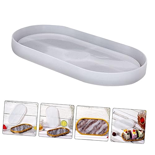 ARTIBETTER 2 Stück Silikonform Ovales Serviertablett Gießform Epoxidharz Platte DIY Silikonform für Schmuckschale und Dekoration Hitzebeständig Flexibel Einfach zu Entformen von Artibetter