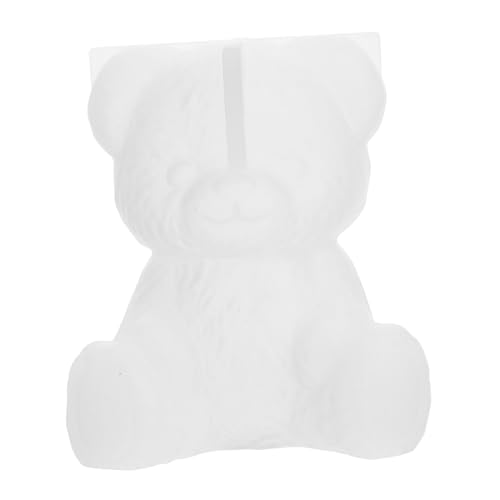 ARTIBETTER 2 Stück Silikonform Tragen Seifenformen Für Die Seifenherstellung Seifenformen Aus Harz Schokoladenform Selber Machen Fondant-kuchenform Bär Backform Silikonformharz Kieselgel Weiß von Artibetter