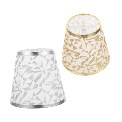 ARTIBETTER 2 Stück Teiliges Bedienbar Robustes Eisenrahmen Ersatz Lampenschirm für Nachttischlampe Modernes Design für Wohnzimmer Schlafzimmer von Artibetter