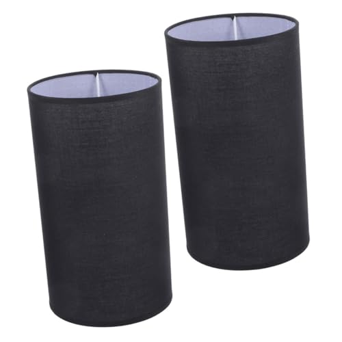 ARTIBETTER 2 Stück Vintage Lampenschirm für Tisch und Wandleuchten Hochwertige Diy Stofflampenschirme Tc Schwarz Vielseitig Einsetzbar für Verschiedene Leuchten Leicht und Installieren von Artibetter