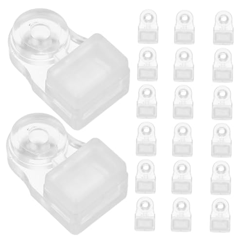 ARTIBETTER 20 Satz Spiegelhalter Clips Transparent Kunststoff Glasbefestigungsklammern mit Schrauben Rahmenloser Spiegelhalter für Schrank Wand Tür Bilderrahmen Sicher Stabil Werkzeugfrei von Artibetter