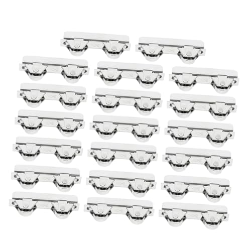 ARTIBETTER 20 Stück Teiliges Edelstahl Geräuscharm Langlebig Möbel Kleiderschrank-pulley-räder Geeignet für Fenster Glasvitrinen und Schiebetüren von Artibetter