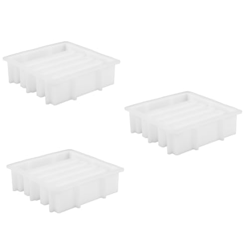 ARTIBETTER 3 Stück Untersetzerform Untersetzerhalter Form Formenversorgung Cup Coaster Silikonform Für Harz Tasse Untersetzer Form Tiefe Harzformen Tassenregal Tablett Harzform Weiß Kieselgel von Artibetter