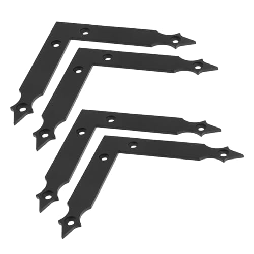 ARTIBETTER 4 Stück Dekorativer Winkelverbinder Matte Schwarze Eckhalterungen für Scheunentore Gartentore Garagentore Rustikaler Landhausstil Einfache Montage und Vielseitiger Einsatz ARTIBETTER 4 Stück Dekorativer Winkelverbinder Matte Schwarze Eckhalterungen für Scheunentore Gartentore Garagentore Rustikaler Landhausstil Einfache Montage und Vielseitiger Einsatz von Artibetter