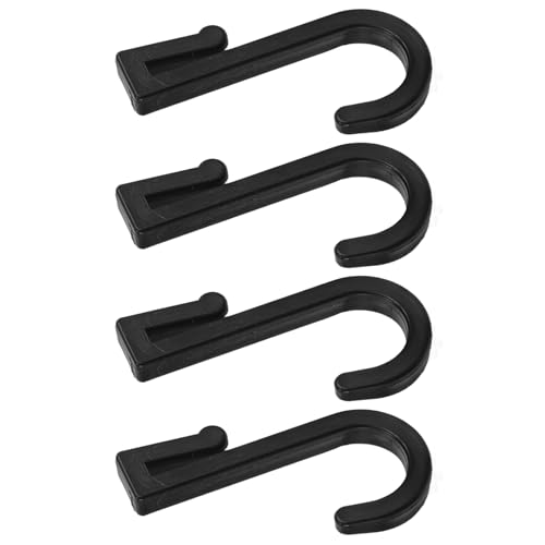 ARTIBETTER 4 Stück anschließen aufbewahrungshaken kleiderhaken Wagenhaken Stangenhaken Küchenwandhaken für die Wand Haken für Drahtgitter Mini-J-Haken Haken aus Kunststoff Plastik Black von Artibetter