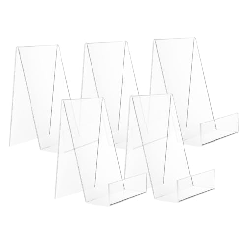 ARTIBETTER 5 Stück Teiliges Transparentes Acryl Buchständer Multifunktionale und Buchhalter Stabiler Displayständer für Schreibtisch Ordentliche Aufbewahrung und Ansprechende Präsentation von Artibetter