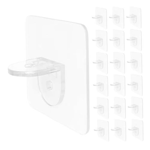 ARTIBETTER 50 Stück Selbstklebende Regalbodenträger Transparent Kunststoff Regalhalterung Ohne Bohren Für Küchen und Kleiderschrank Einlegeböden Hohe Tragfähigkeit Stabilität von Artibetter