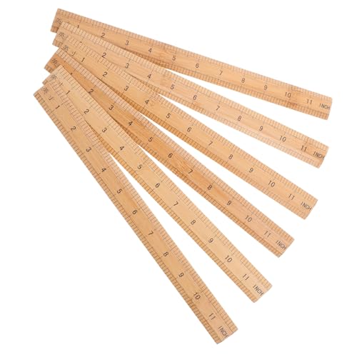 ARTIBETTER 6 Stück Bamboo Dual Scale Ruler Double-sided Markings Sustainable Sewing Quilting Crafting Tool With Slanted Edge For Tailoring Office Classroom ARTIBETTER 6 Stück Bamboo Dual Scale Ruler Double-sided Markings Sustainable Sewing Quilting Crafting Tool With Slanted Edge For Tailoring Office Classroom von Artibetter