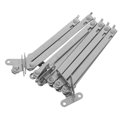 ARTIBETTER 6 Stück Teiliges Klappbare Stützscharniere aus Verschleißfestem Eisen Robuste Klappdeckelstütze mit Soft-close-funktion Kompatibel für Schränke Truhen und Möbel Platzsparend und von Artibetter