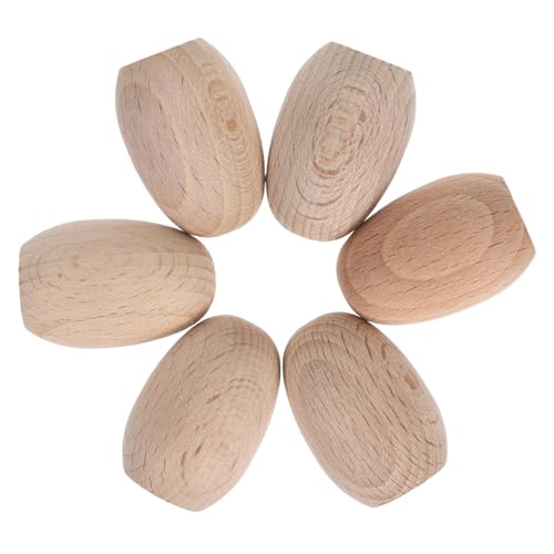 ARTIBETTER 6 Stück Teiliges Unbemalter Holzeier aus Massivem Buchenholz DIY Bemalbare Spiel Eier für Robuste Holzfiguren mit Glatter Oberfläche Praktisch und Tragbar für Kreative ARTIBETTER 6 Stück Teiliges Unbemalter Holzeier aus Massivem Buchenholz DIY Bemalbare Spiel Eier für Robuste Holzfiguren mit Glatter Oberfläche Praktisch und Tragbar für Kreative von Artibetter