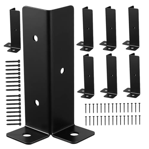 ARTIBETTER 8 Sätze Teiliges Pfostenträger aus Metall für Holzpfosten Stabiler und Langlebiger Deck Railing Bracket Einfacher Aufbau Wetterbeständig Geeignet für Pergola Garten und Terrasse von Artibetter