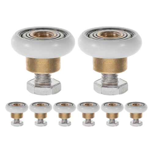 ARTIBETTER 8 stücke Duschtürrollen Badezimmer Glasschiebetür Ersatzräder Läufer Riemenscheibe für Badezimmerteilzubehör Golden von Artibetter