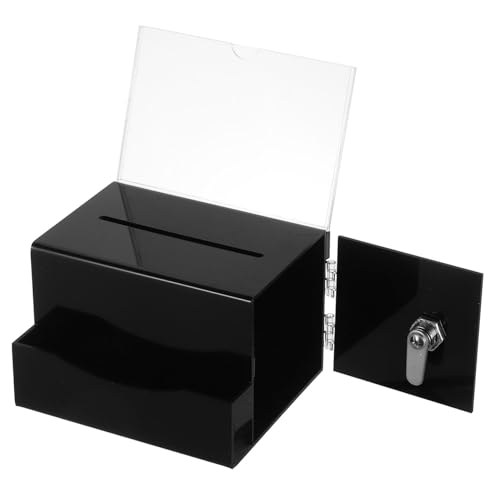 ARTIBETTER Abschließbare Schwarze Acryl Wahlurne mit Schlitz für Stimmzettel und Spenden Sichere Vorschlags Spendebox für Faire Abstimmungen und Geschützte Aufbewahrung von Geld oder Briefen ARTIBETTER Abschließbare Schwarze Acryl Wahlurne mit Schlitz für Stimmzettel und Spenden Sichere Vorschlags Spendebox für Faire Abstimmungen und Geschützte Aufbewahrung von Geld oder Briefen von Artibetter