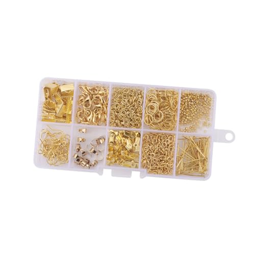 ARTIBETTER DIY Ohrschmuck Zubehör Goldfarben Langlebiges Schmuckmaterial für Handgemachte Ohrringe Inklusive Vielfältiger Komponenten im Praktischen Aufbewahrungsbox für Kreative ARTIBETTER DIY Ohrschmuck Zubehör Goldfarben Langlebiges Schmuckmaterial für Handgemachte Ohrringe Inklusive Vielfältiger Komponenten im Praktischen Aufbewahrungsbox für Kreative von Artibetter