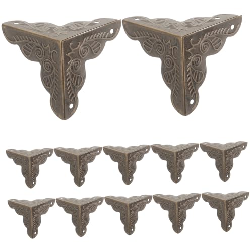 ARTIBETTER Eckenschutz Für Holzkisten 12 Stück Vintage-eckenschutz Eisen-Schreibtisch-Ecken- Retro-kistenecken Antikisierte Möbelkantenschutz von Artibetter