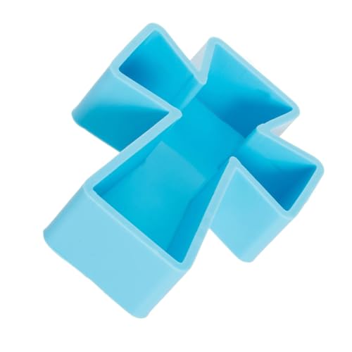 ARTIBETTER Kreuz Silikonform Gipsornamentform Duftkerze Silikonform Epoxid-tischform Form Für Teelichthalter Kerzenformen Aus Epoxidharz Kreative Moule-silikon Blau Kieselgel von Artibetter