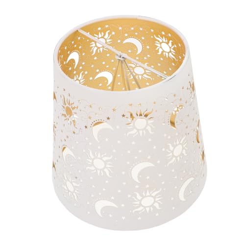 ARTIBETTER Moderner Metall-lampenschirm mit Mond-motiv Lasergraviertes Hohldesign Langlebiger Lampenschirm aus Metall Vintage Stil Passend für Steh- Tisch Nachttischlampen Eleganter von Artibetter