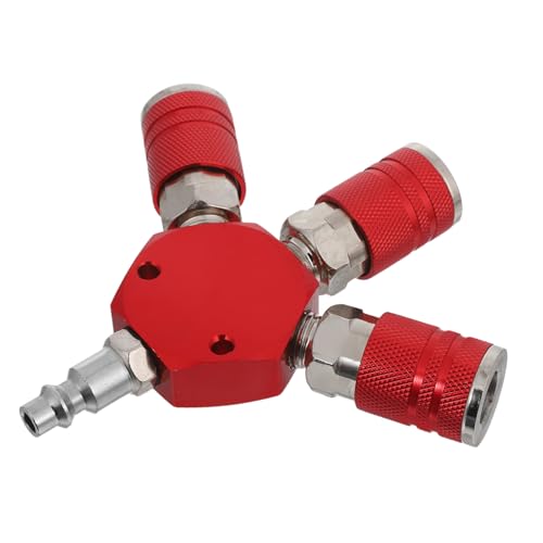 ARTIBETTER Roter Schnellkupplungs- Adapter Pneumatischer Luftschlauch Verteiler Schneller Anschluss Kompatibel mit Kompressor Zubehör für Industrielle Anwendungen ARTIBETTER Roter Schnellkupplungs- Adapter Pneumatischer Luftschlauch Verteiler Schneller Anschluss Kompatibel mit Kompressor Zubehör für Industrielle Anwendungen von Artibetter