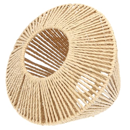 ARTIBETTER Rustikaler Handgewebter Lampenschirm aus Papierseil Hängende Pendelleuchte mit Weichem Licht Langlebig und Robust für Hotel Restaurant und Zuhause Kleiner Retro hängelampenschirm von Artibetter