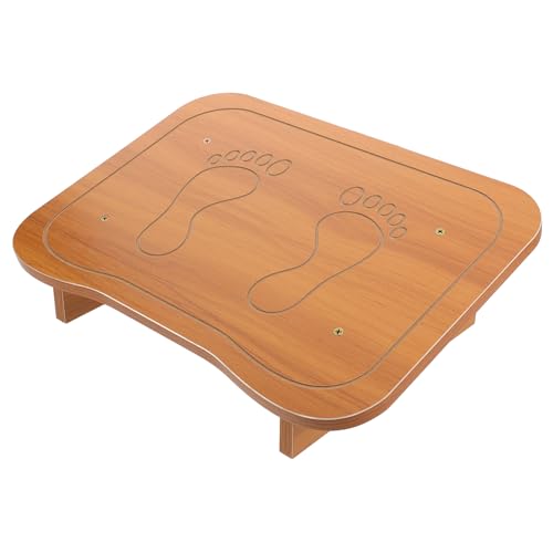 ARTIBETTER Tritthocker Fußstütze unter Schreibtisch treten Unter dem Schreibtischfuß platzierter Sitz ruhen Büro-Fußhocker Erwachsene Heimfüße stehen kurzer Hocker Fußplatzhocker hölzern Gelb von Artibetter