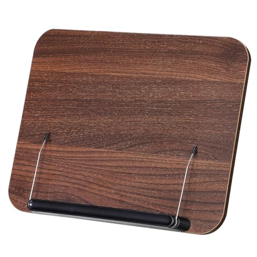 ARTIBETTER Verstellbarer Leseständer aus Schwarzem Walnussholz mit Einstellstufen Stabiler Buchhalter für Schreibtisch Multifunktional als Rezept oder Laptopständer Design für Büro und von Artibetter