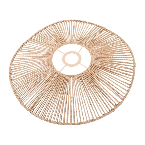 ARTIBETTER Vintage Deckenlampe Lampenschirm aus Papierseil Retro Lampenschutz für Esszimmer Schlafzimmer Rustikaler Langlebiger Geflochtener Lampenschirm aus Eisen und Papier von Artibetter