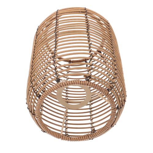 ARTIBETTER Vintage Deckenlampe mit Geflochtenem Faux Rattan Lampenschirm Boho Pendelleuchte für Wohnzimmer Schlafzimmer Stilvolle Retro Hängelampe mit Warmem Licht und Vielseitiger von Artibetter