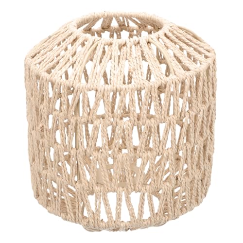 ARTIBETTER Vintage Lampenschirm aus Papierseil Handgefertigter Boho Lampenschirm für Deckenleuchten Bruchfester Lampenüberzug Stilvolle Pendelleuchte für Wohnzimmer Küche und Restaurant von Artibetter