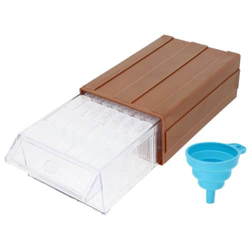 Artibetter Schubladenbox Satz für Diamantmalerei Aufbewahrungsbox mit Trichter und Leeren Aufklebern Kunststoff Organizer für Schmuck Perlen und Bastelbedarf von Artibetter