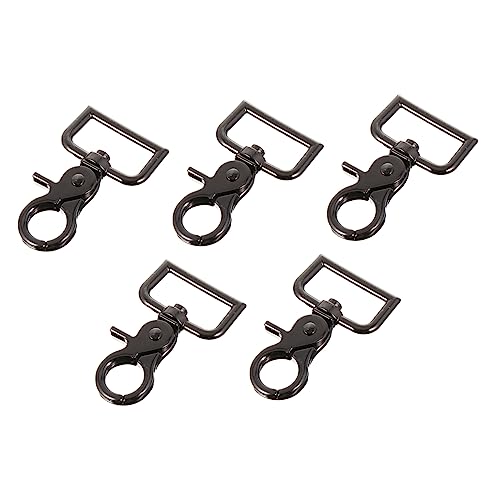 Artibetter 1 Satz Hardware-Haken Sicherheitsschloss Bastelzeug Schlüsselketten Buckle Bandschnalle Schnappt Karabinerhaken Klein Drehverschluss Schwenkbare Auslösehaken Zinklegierung 5 Stück von Artibetter