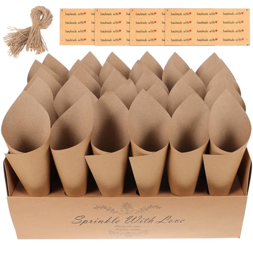 Artibetter 1 Satz Konfetti -kegelbox -Set Hochzeit Zapfen Party Tablett Inhaber Strauß Halter Für Konfettikegel Konfetti- Mit Halter Kegelhalter Kegelschale Papier von Artibetter