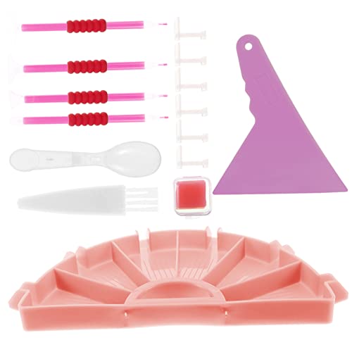Artibetter 1 Set Bohrschalen Set Zubehör Diamant Tabletts Für Erwachsene Organizer Organizer Basteln Schmucktablett Schmuckaufbewahrungstablett Farbhaltertablett Kunststoff Rosa von Artibetter