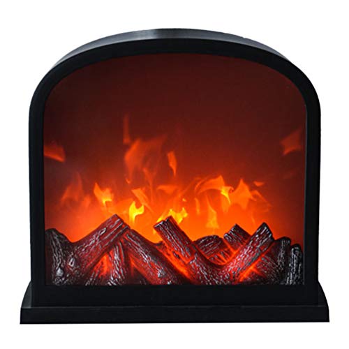 Artibetter 1 Set Kamin Laternen Kamin LED Lampe Dekorative Flammenlosen Tragbare LED Laterne Nachtlicht Tischplatte Kamin Lampe zum Hängen Sitzende Dekoration Schwarz von Artibetter