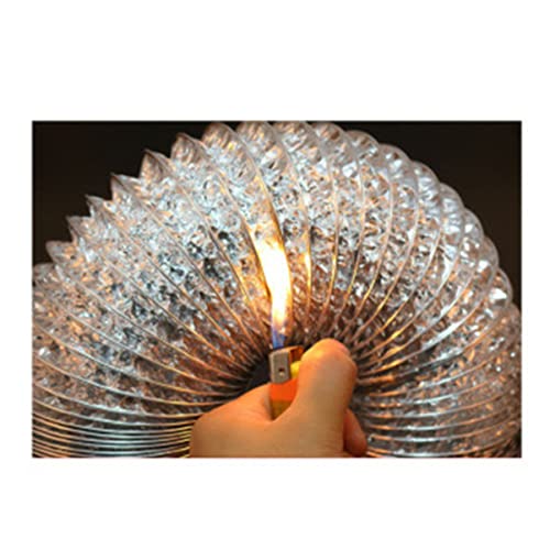 Artibetter 1 Stück Aluminiumfolien Lüftungsschlauch mit Durchmesser Flexibel und Dicker für Hvac Küchen Gewächshäuser und Silberfarben von Artibetter
