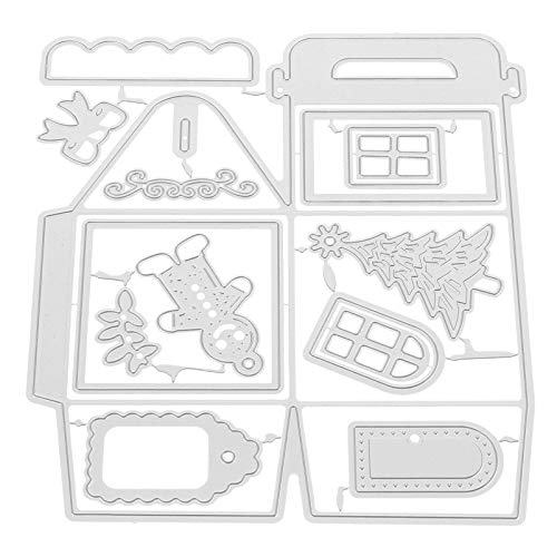 Weihnachtsbox Sterben Metallschablone Weihnachtliche Prägeschablonen Bastelbedarf Für Weihnachten Gestanzte Schablone Scrapbooking-stanzformen Kohlenstoffstahl Handbuch Karte von Artibetter