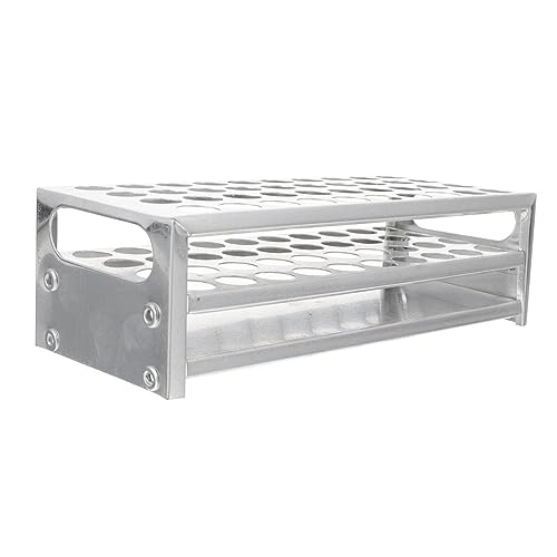 Artibetter Zahnspange 1 X Reagenzglas-Rack Werkzeugablagen Transparenter Ständer Aluminium-Tablett Röhren-Aufbewahrungsregal Blutröhrchen-Racks Reagenzglas-Wäscheständer Metallständer von Artibetter