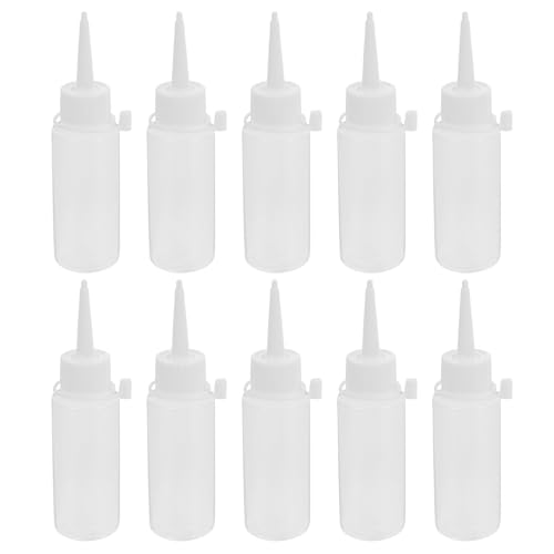 Artibetter 10 Stück Präzise Spritzflaschen Kunststoff mit Spitzem Aufsatz für Genaues Auftragen von Kleber Farbe und Bastelprojekten für Arbeiten und Flüssigkeitsdosierung von Artibetter