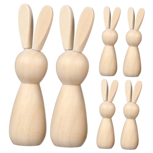 Artibetter 10 Stück Teiliges Naturfarbener Holz Peg Rabbits zum Bemalen DIY Holzfiguren für Osterdekoration Handliche Glatte Oberfläche Kreative Bastelfiguren für Heim und Festtagsdeko Artibetter 10 Stück Teiliges Naturfarbener Holz Peg Rabbits zum Bemalen DIY Holzfiguren für Osterdekoration Handliche Glatte Oberfläche Kreative Bastelfiguren für Heim und Festtagsdeko von Artibetter