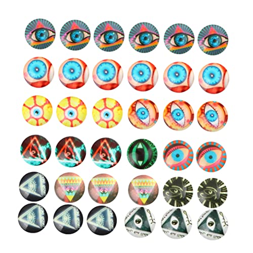 Artibetter 100stücke Runde Glasaufkleber Mit Tieraugen-Muster DIY-schmuckmaterial Glasaufkleber g Uhren Schmuck Vasen Und Bastelarbeiten von Artibetter